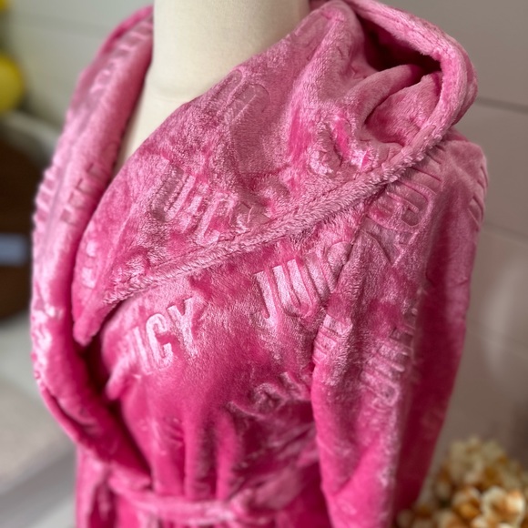 Juicy couture Pink lush luxe robe gift Christmas Valentines velour - Picture 7 of 11